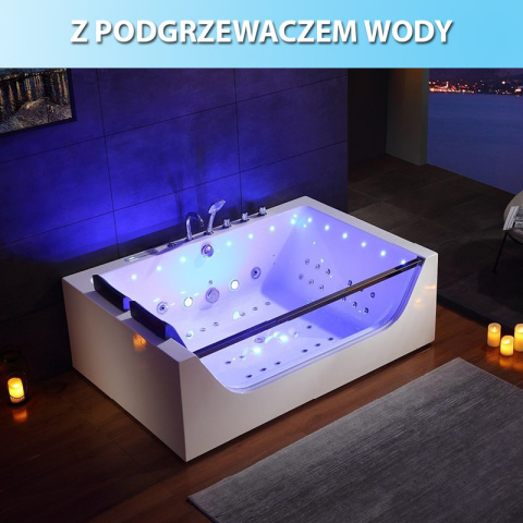 WANNA Z HYDROMASAŻEM NIKE 937 BIAŁA 180x120 CM - sklep Hydrosan.eu